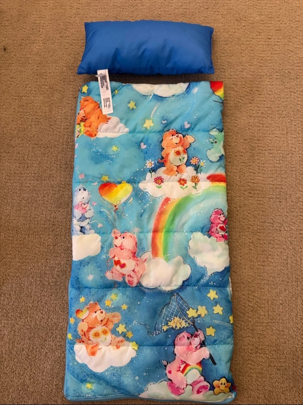 Care Bears & American Girl - Blue Rainbow Sleeping Bag with Pillow & Plush - Picture 5 of 6